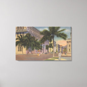 Toile Honolulu, VIHiew de l'évêque St.Honolulu, HI