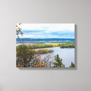 Toile Horizon de la rivière Mississippi à la frontière d