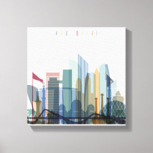 Toile Horizon de ville d'Abu Dhabi, Emirats Arabes Unis