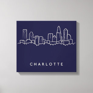 Toile Horizon de ville de Charlotte, la Caroline du Nord