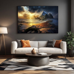 Toile Horizon Doré