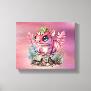 Toile Hot rose Dragon Girl Baby shower cadeau personnali