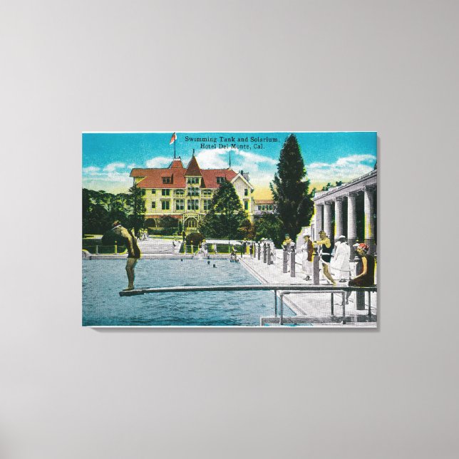 Toile Hotel Del Monte Réservoir de natation et solarium (Recto)