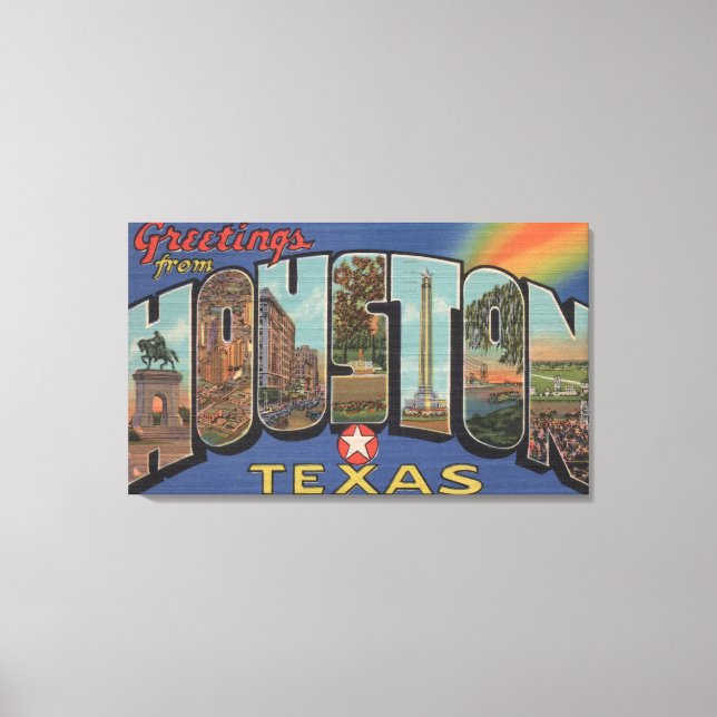 Toile Houston, Texas - Scènes de grandes lettres (Recto)