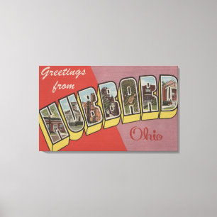 Toile Hubbard, lettre ScenesHubbard, OH d'OhioLarge