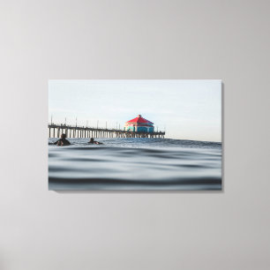 Toile Huntington Plage Plage Places Surfers Stretted Can