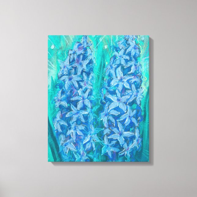 Toile Hyacinths splower Cadeau de Pâques peinture floral (Recto)