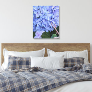 Toile Hydrangea à Tête Bleue Fleur Florale