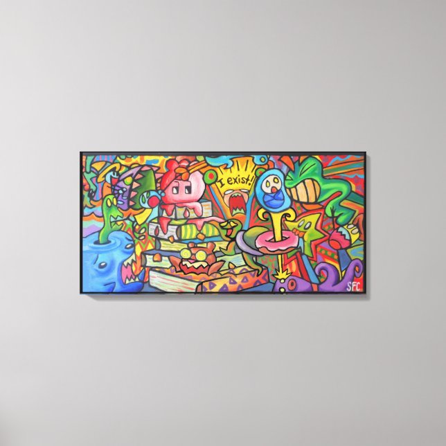Toile I Exist By Squid Fear City (2.5) (Recto)