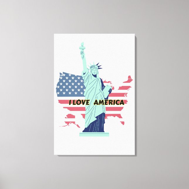 Toile I Love America - Liberty & Pride T-Shirt (Recto)