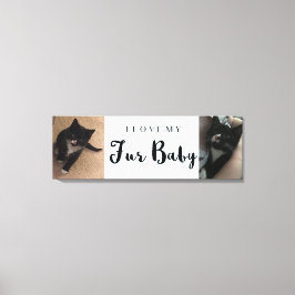 Toile I Love My Fur Baby Custom Photo Collage