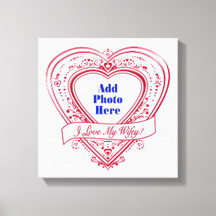 Toile I Love My Wifey ! - Photo Red Hearts