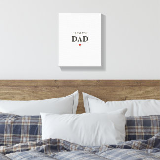 Toile I Love You Dad Wall Art - Elegant Canvas Cadeau