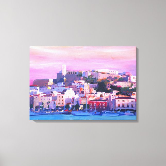 Toile Ibiza Espagne au coucher du soleil (Recto)