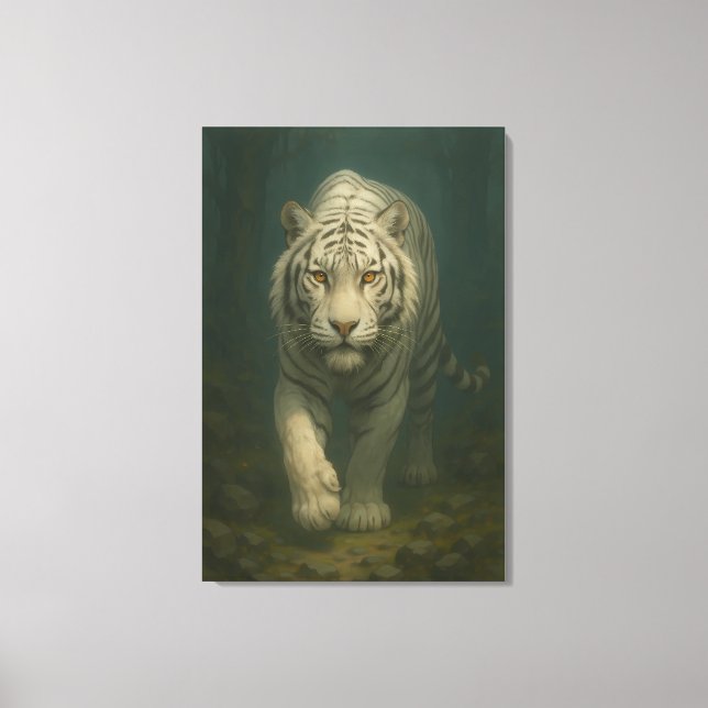 Toile Ice Spirit White Tiger – Mystic Guardian of Calm P (Recto)