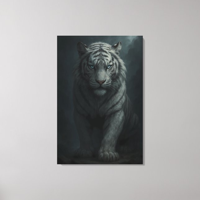 Toile Ice Spirit White Tiger – Mystic Guardian of Calm P (Recto)