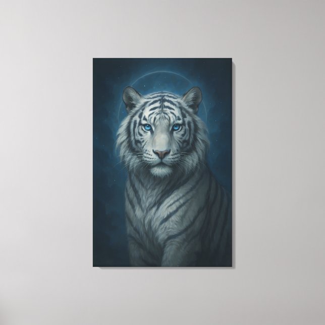 Toile Ice Spirit White Tiger – Mystic Guardian of Calm P (Recto)