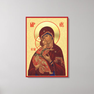 Toile Icône orthodoxe - Vladimir Mère de Dieu