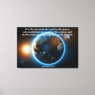 Toile Il a fait la Terre : Dieu et Verse de création