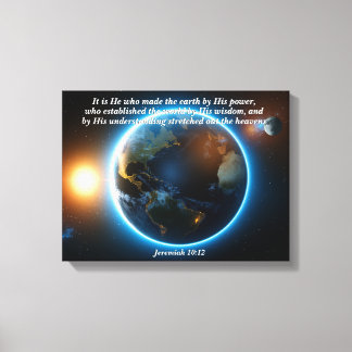 Toile Il a fait la Terre : Dieu et Verse de création