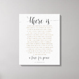 Toile Il Y A Du Temps Pour Tout, Ecclesiastes 3:1-8