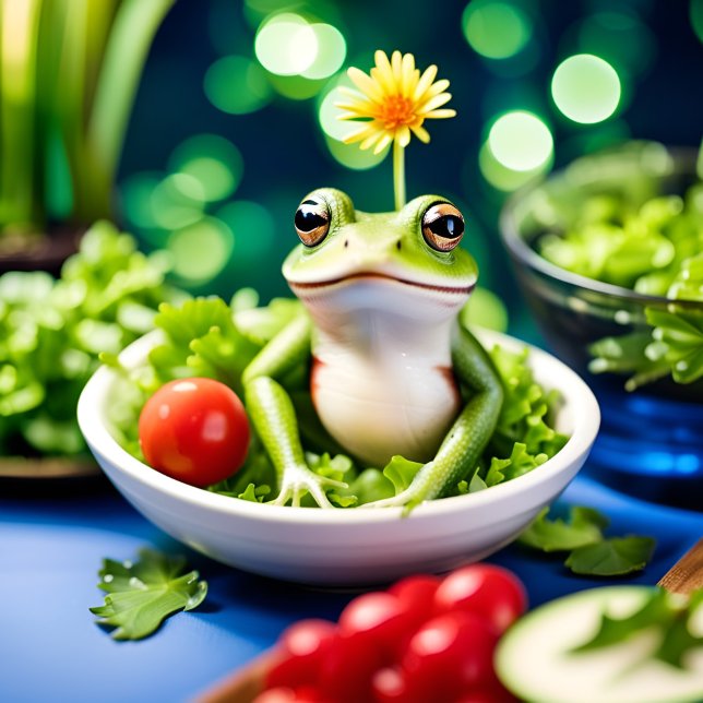 Toile Il Y A Une Grenouille Dans Ma Salade (There is a Frog in my Salad)