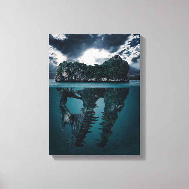 Toile Île Artistique de Fantaisie Abstraite (Recto)