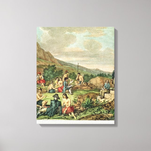 Toile Île de Pâques et monuments (Recto)