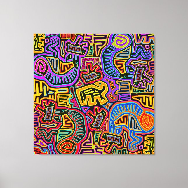 Toile Île Mola Collage (Recto)