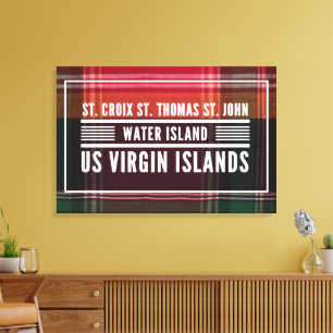Toile Îles Vierges américaines USVI Madras Tropical