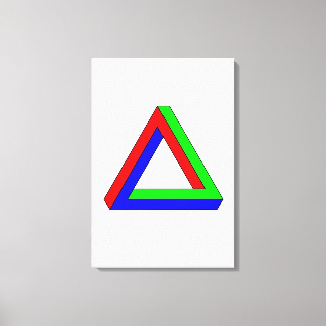 Toile illusion du triangle optique (Recto)