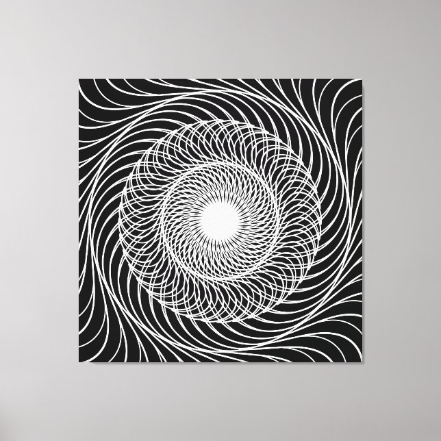 Toile Illusion optique noire et blanche (Recto)