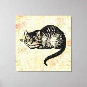 Toile Illustration de Cheshire Cat Alice au pays des mer