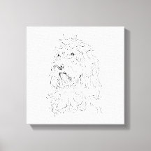 Illustration de chien, Cockapoo d'art mural