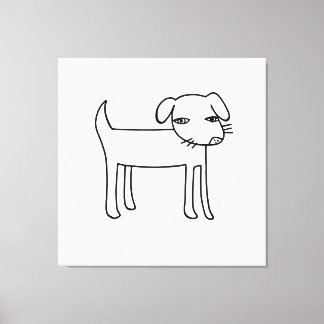 Toile illustration de chien moderne