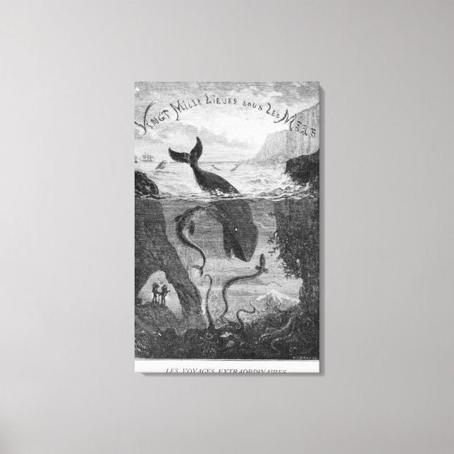 Toile Illustration de couverture "20 000 lieues sous la  (Recto)