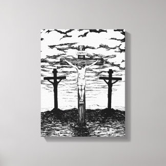 Toile Illustration de Crucifixion par Amanda Diehl