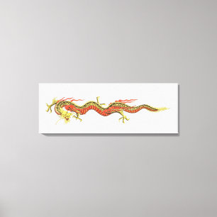 Toile Illustration de dragon chinois