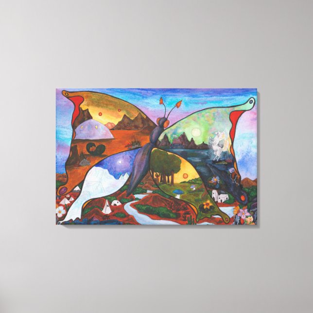 Toile Illustration de l'aquarelle Imaginaire fascinant m (Recto)