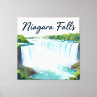 Illustration de paysage pictural des chutes du Nia