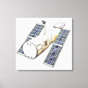 Toile Illustration de satellite utilisée pour la