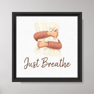 Toile Illustration de soins personnels cosy « Respirez s