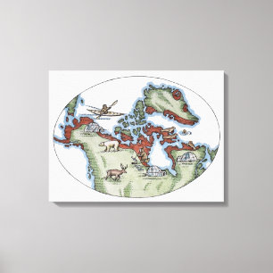 Toile Illustration de territoire d'Inuit