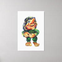 Illustration de troll drôle scandinave aquarelle