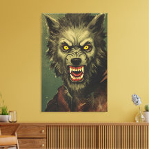 Illustration d'horreur de loup-garou féroce