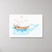 Illustration du navire à l'approche du bord de la
