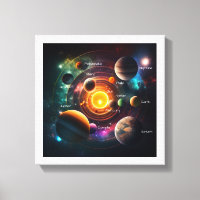 Illustration du système solaire de la planète Sun 