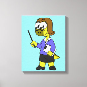 Toile Illustration D'Un Enseignant Pachycéphalosaure.