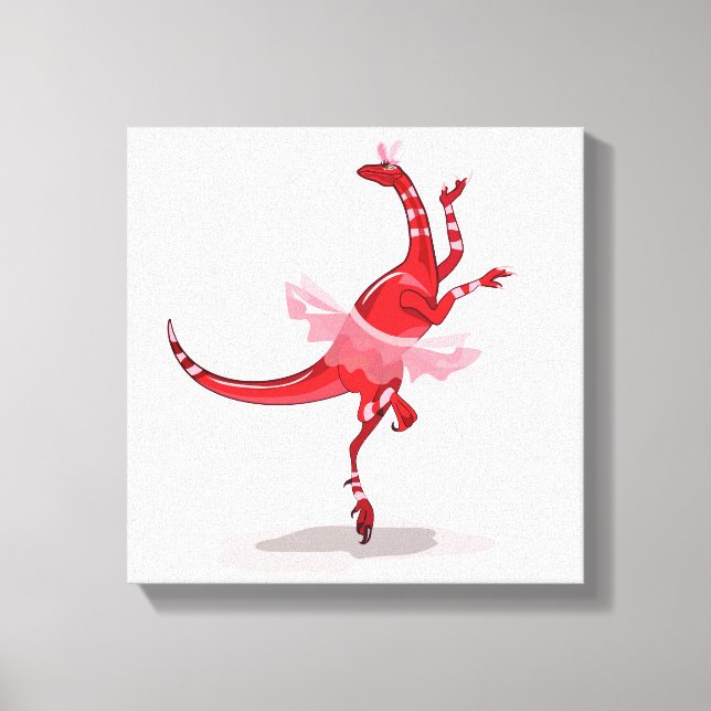 Toile Illustration D'Un Raptor Danseur Ballerina. (Recto)