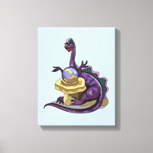 Toile Illustration D'Un Vendeur Fortune Plateosaurus.